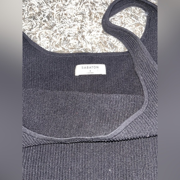 Babaton ribbed black tank top - Picture 2 of 2